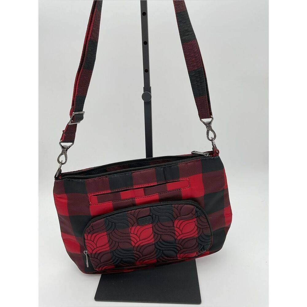 lug Samba XL Quilted Red & Black Crossbody Bag